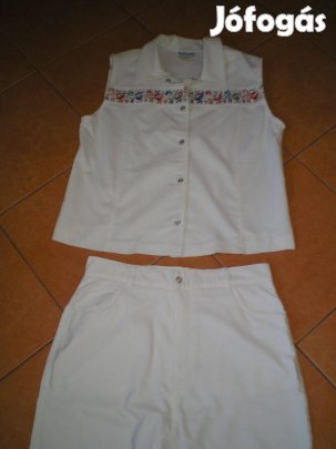 USA-ból szinte új fehér női nadrág mellénnyel együtt M-es M