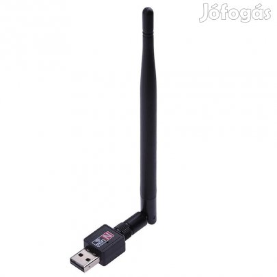 USB 2.0 nagy sebessg Wifi adapter 2.4GHz 5dBI antennval asztali sz