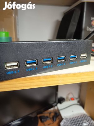 USB 3.0/2.0 előlapi bővitőmodul,DVD meghajtó helyére!