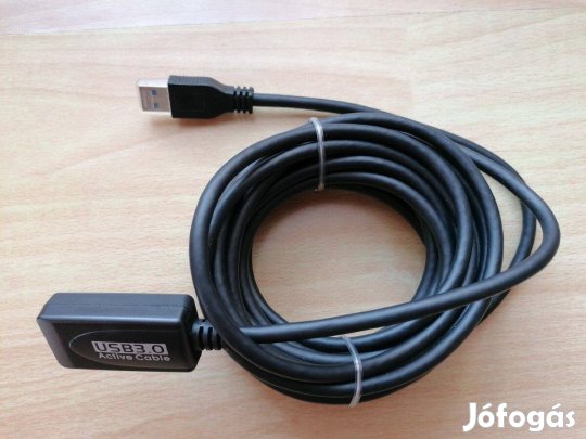 USB 3.0 M-F aktív és összekötő/hosszabbító kábel - 5m