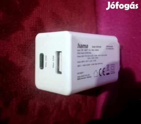 USB A-C telefon gyorstöltő adapter, Hama