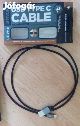 USB-C adat és töltőkábel Prémium minőségű sodrott kábel alumínium háza