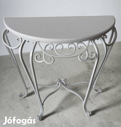 Ú félkőríves konzol asztal kovácsolt vas jellegű WPC fedőlap