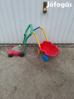 Udvari játékok  talicska, fűnyíró 