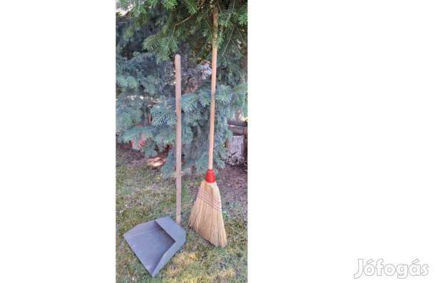 Udvari lapát, seprűvel