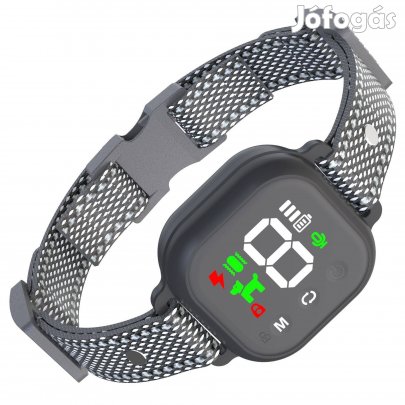 Ugatásgátló nyakörv színes kijelzővel és több funkcióval