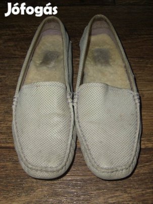 Ugg bőr szőrme mokaszin slip-on cipő