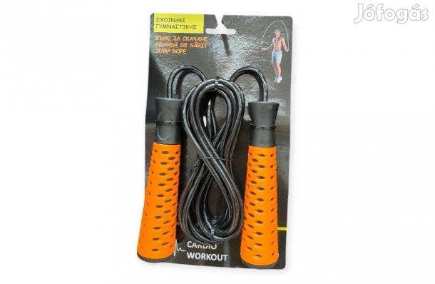 Ugrálókötél 2,75 m csúszásmentes narancssárga fogantyúval