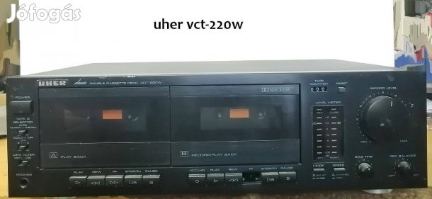 Uher Classic Double Cassette Deck Uct-220W 1989. hibás