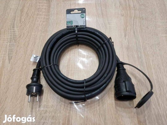 Új 10 méteres gumi borítású IP44 vízálló kültéri hosszabbító