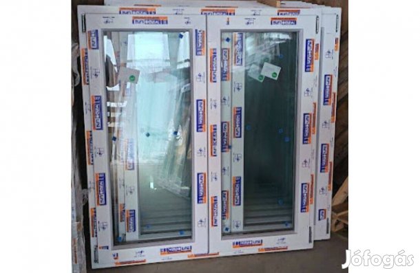 Új 120 x 120 Bukó-nyíló kétszárnyú műanyag ablakok!