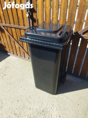 Új 120l liter literes műanyag kuka szemetes tároló gurulós kerekes