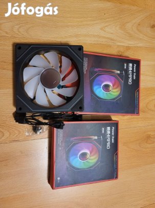 Uj 120mm Argb ventilator, fekete, reversed, tobb db