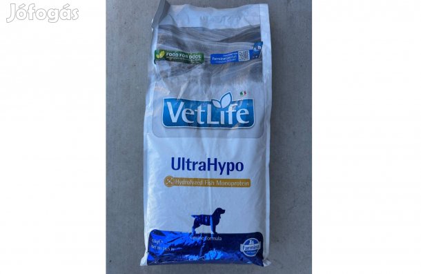 Új 12 kg Farmina Vet Life Ultrahypo Száraz Kutyatáp Kutya Táp Eledel