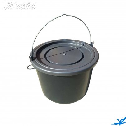 Új 12 liter műanyag vödör fém füles mércés fémfüles fedeles zárható