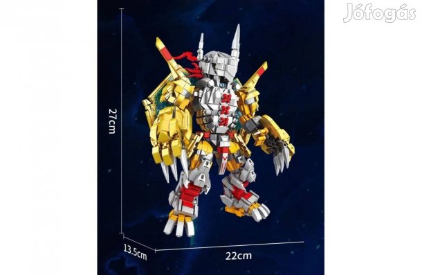Új 1300db. Bontatlan Dobozos Digimon Adventure építőjáték - War Mecha