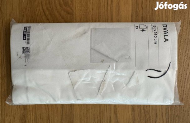 Új 150x260 cm Dvala IKEA Lepedő Fehér 100% Pamut