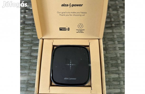 Új 15W Alzapower Töltő Fekete WC150 Premium Wireless Fast Charger