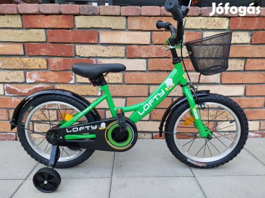 Új 16-os Lofty gyerek kerékpár kontrás segédkerekes