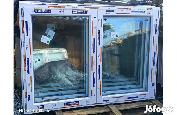 Új 170 x 120 kétszárnyú bukó-nyíló műanyag ablak