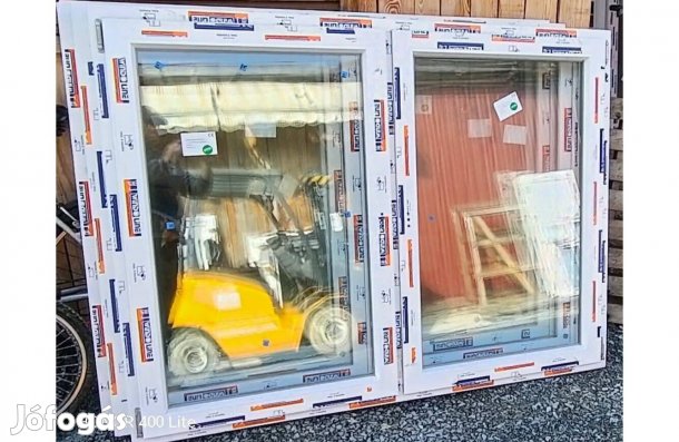 Új 180 x 135 kétszárnyú bukó-nyíló műanyag ablak