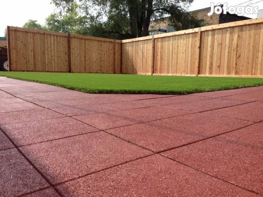 Új 1.o Gumilap 100x100 2cm játszótér, kerti, hinta, mászóka, gumitégla