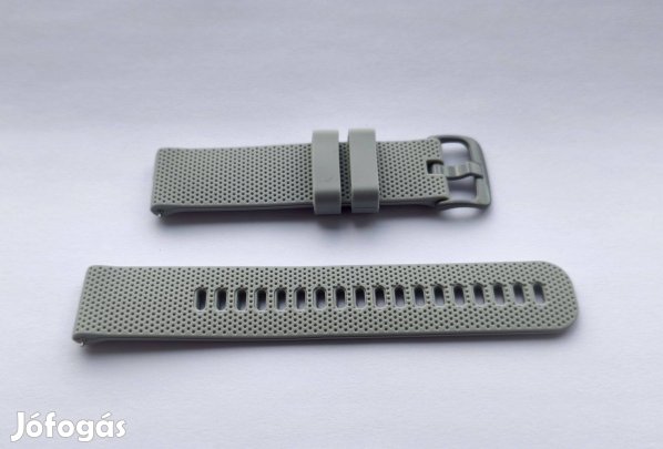 Új 20 mm-es szürke színű szilikon óraszíj