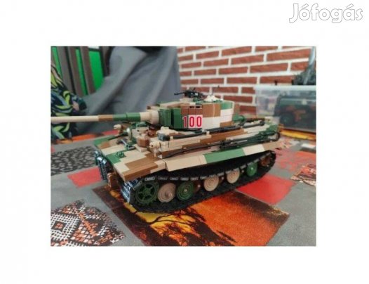 Új 2276db. Híres kocka kompatibilis WWII. Tiger Tigris Tank + 6fő 36cm