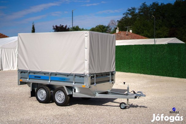 Új 263x150cm-es - alsókerekes utánfutó ponyva szettel csak 958.000 Ft