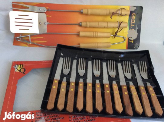 Új 2 db Grill keszlet grillezéshez , egyben