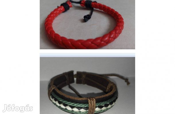 Új 2db Bőr karkötő férfi női eladó