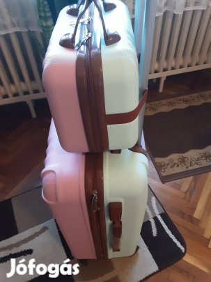 Új 2db-os gurulós bőröndszett keményfalú 63cm+22cm Duotone XL