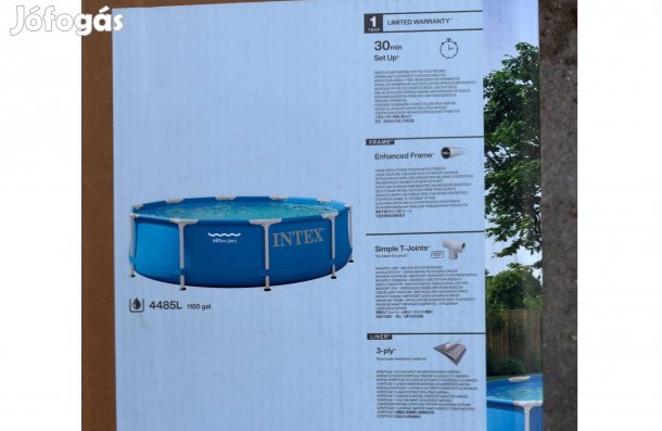 Új 305 x 76 cm Intex Metal Fémvázas Csővázas Medence Pool