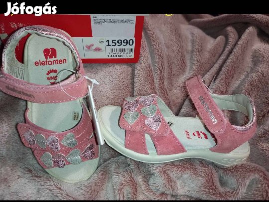 Új 36-os Elefantan bőr lány rózsaszín szandál, szandi, 12900ft
