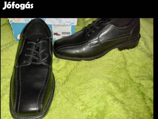 Új 36-os fekete alkalmi ünnepi elegáns cipő 7500ft