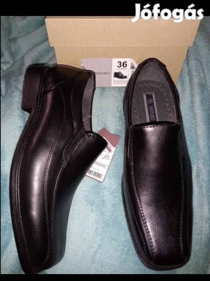 Új 36-os fekete alkalmi ünnepi elegáns cipő 7900ft