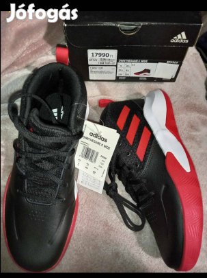 Új 37 1/3-os Adidas fekete cipő, sportcipő, 12900ft
