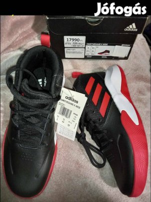 Új 37 1/3-os Adidas fekete cipő, sportcipő, 16900ft