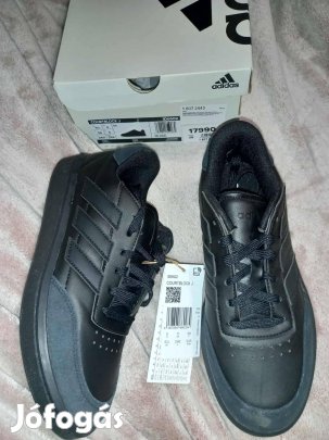 Új 38-as Adidas fekete cipő, sportcipő, 12900ft