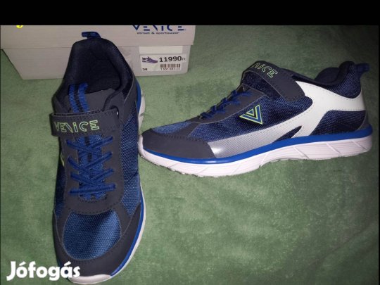 Új 38-as Venice kék tavaszi cipő, sportcipő 7900ft