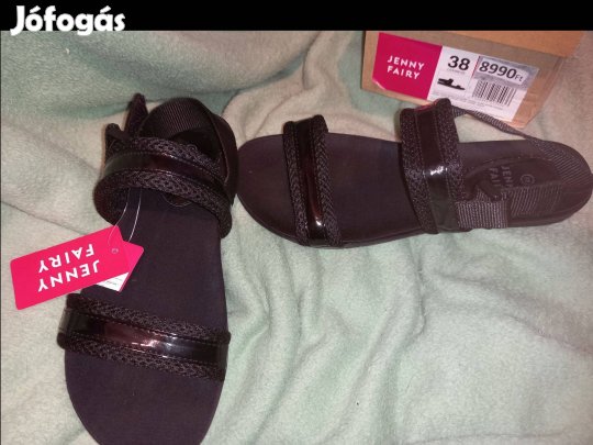 Új 38-as fekete női szandál, szandi, elegáns cipő, 5900ft