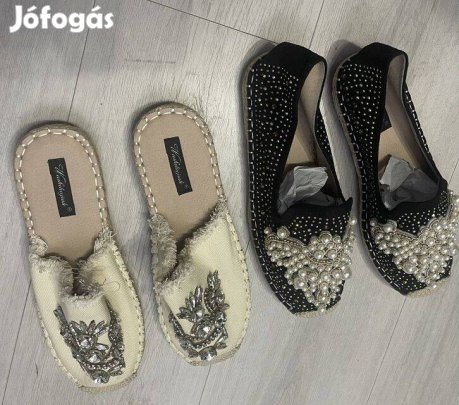 Új 38-as nyári Köves cipő es papucs