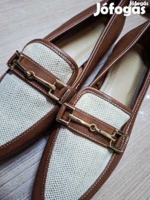 Új 39-es elegáns,rattan betétes, női cipő