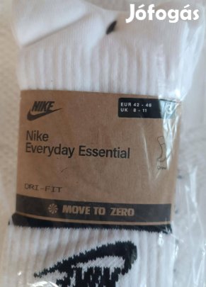 Új 3 Pár "Nike" Sportswear Everyday Essential Fehér Zokni Szett