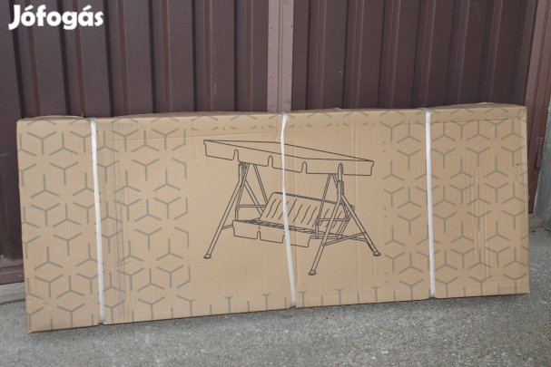 Új 3 személyes hintaágy tetővel 110x175x155cm kerti hinta