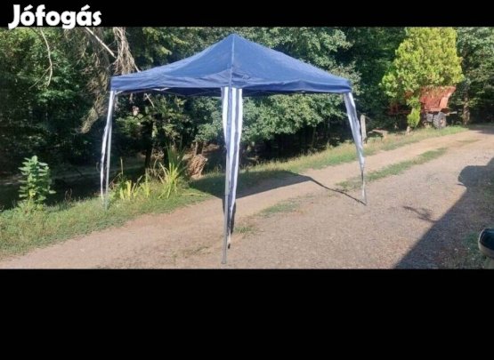 Új 3 x3 m összecsukható sátor, pavilon, kék szín