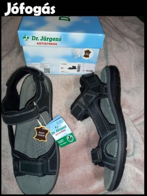 Új 41-es férfi antistressz bőr szandál, szandi 11500ft