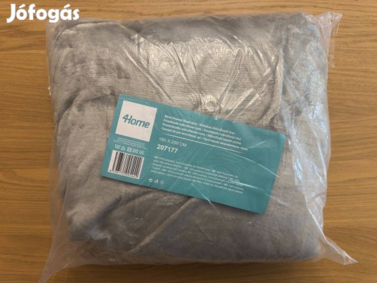 Új 4Home Microflannel Szürke Lepedő 180 x 200 cm 180x200