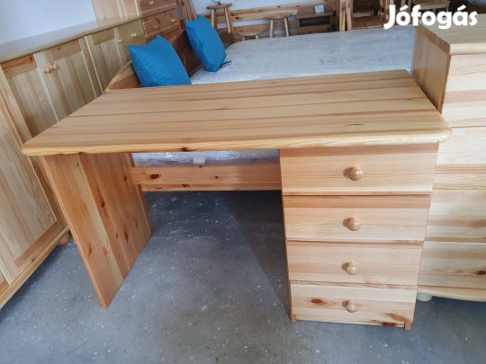 Új 4 fiókos Tömör fenyő Íróasztal eladó (10)