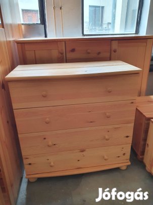 Új 4 fiókos Tömör fenyő Komód eladó (10)